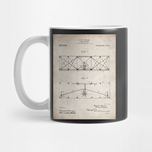 Wright Brothers Plane Patent - Aviation Art - Antique Mug